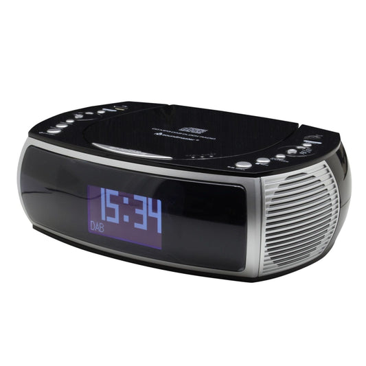 B-WARE - Soundmaster URD470SW DAB+ Uhrenradio mit CD/MP3 und USB, schwarz