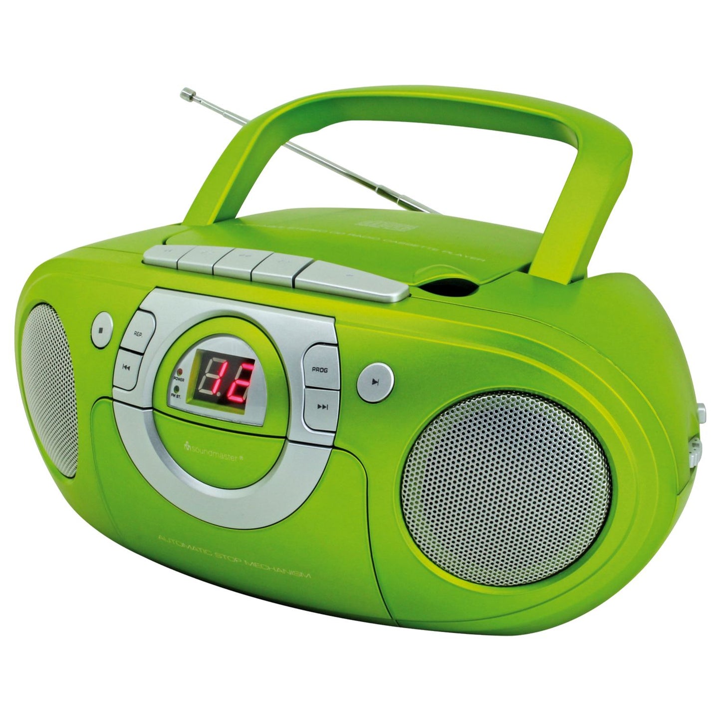 B-WARE - Soundmaster SCD5100GR Radio-Kassettenspieler, mit CD-Player, grün