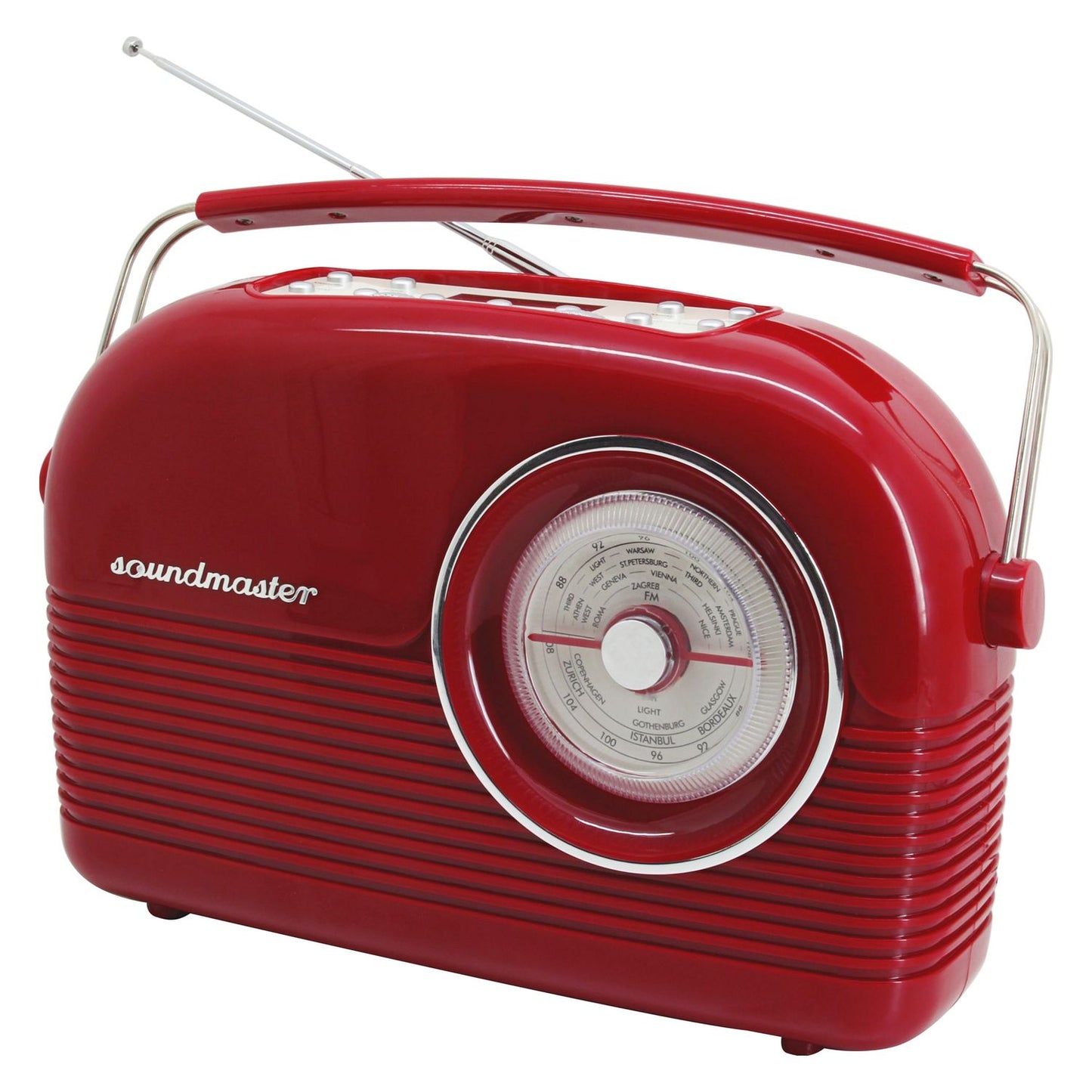 B-WARE - Soundmaster DAB450RO DAB+/ UKW Retro Radio in rot