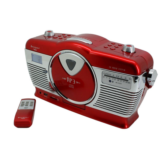 B-WARE - Soundmaster RCD1350RO Retro CD/MP3/USB Radio in rot